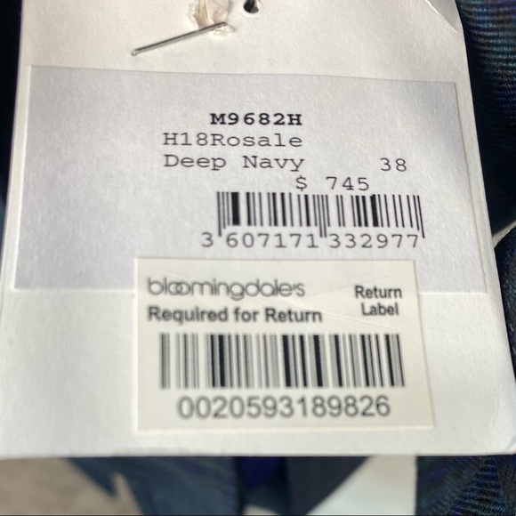 Sandro Blue Rosale Windowpane Check Woven Coat Sz 6 - Picture 15 of 16